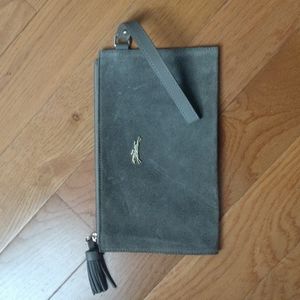 Longchamp Suede Wristlet